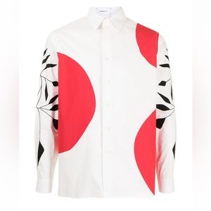 Ports V graphic print long sleeve shirt